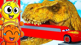 Cars Vs Dinosaur Trap In Teardown
