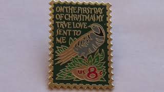 8 Cent Stamp Christmas Love Pin