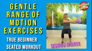 At Home Chair Exercises for Seniors and Beginners | Range of Motion & Strength | Using a Ball