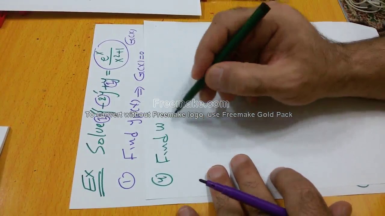 Differential Equations 17: Variation of Parameters: Example-Part 2 أمثلة على طريقة ألثوابت ألمتغيرة