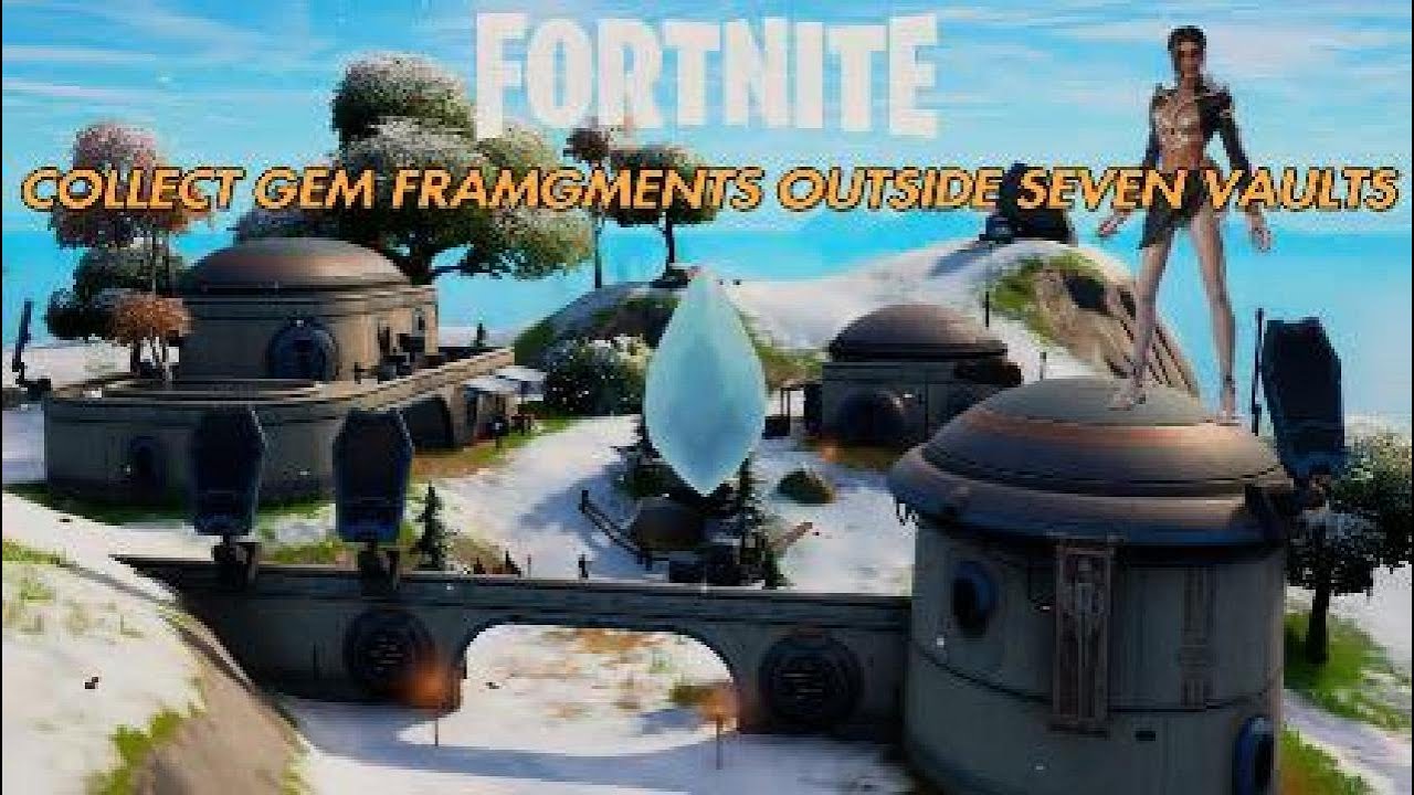 Collect Gem Fragments outside Seven Vaults, Fortnite Shanta Quest Chapter 3 Season 1.
