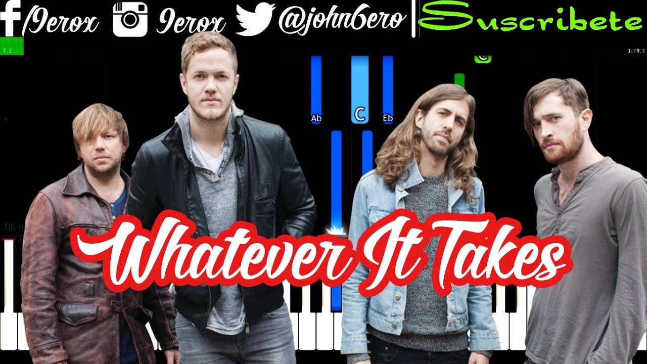 Imagine dragons whatever it takes piano tutorial youtube