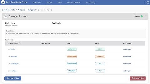 Istio Developer Portal - Part 1