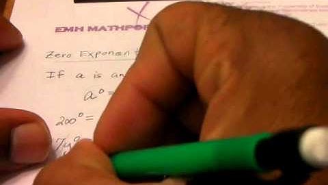 Zero Exponent Rule