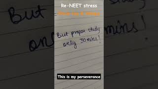 Re-Neet stress, brain fog, sleepiness... Day 3/5 #reneet #neet2026 #stress #brainfog #perseverance
