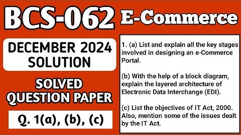 P1- 1(a), (b), (c) | BCS 062 Dec 2024 Solution | BCS062 Solved Question Paper | Bcs62 Important