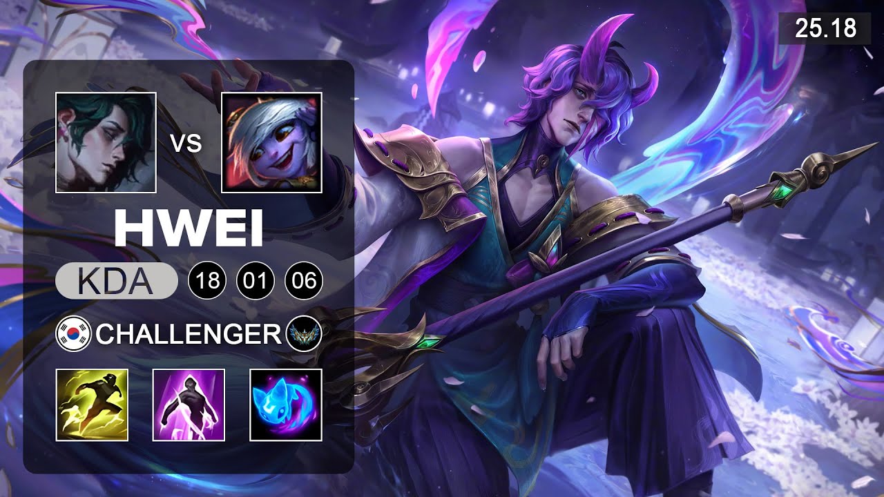 Hwei vs Tristana Mid - KR Challenger - Patch 25.18 Season 15