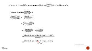 complex numbers problems on  locus loci in English