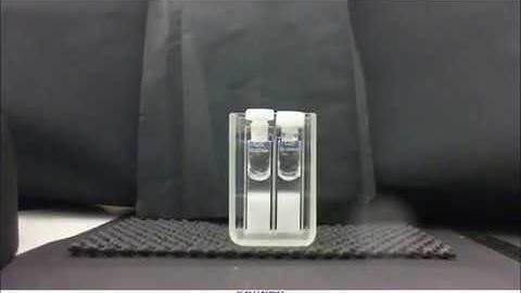 Polystyrene particle sedimentation in the dark