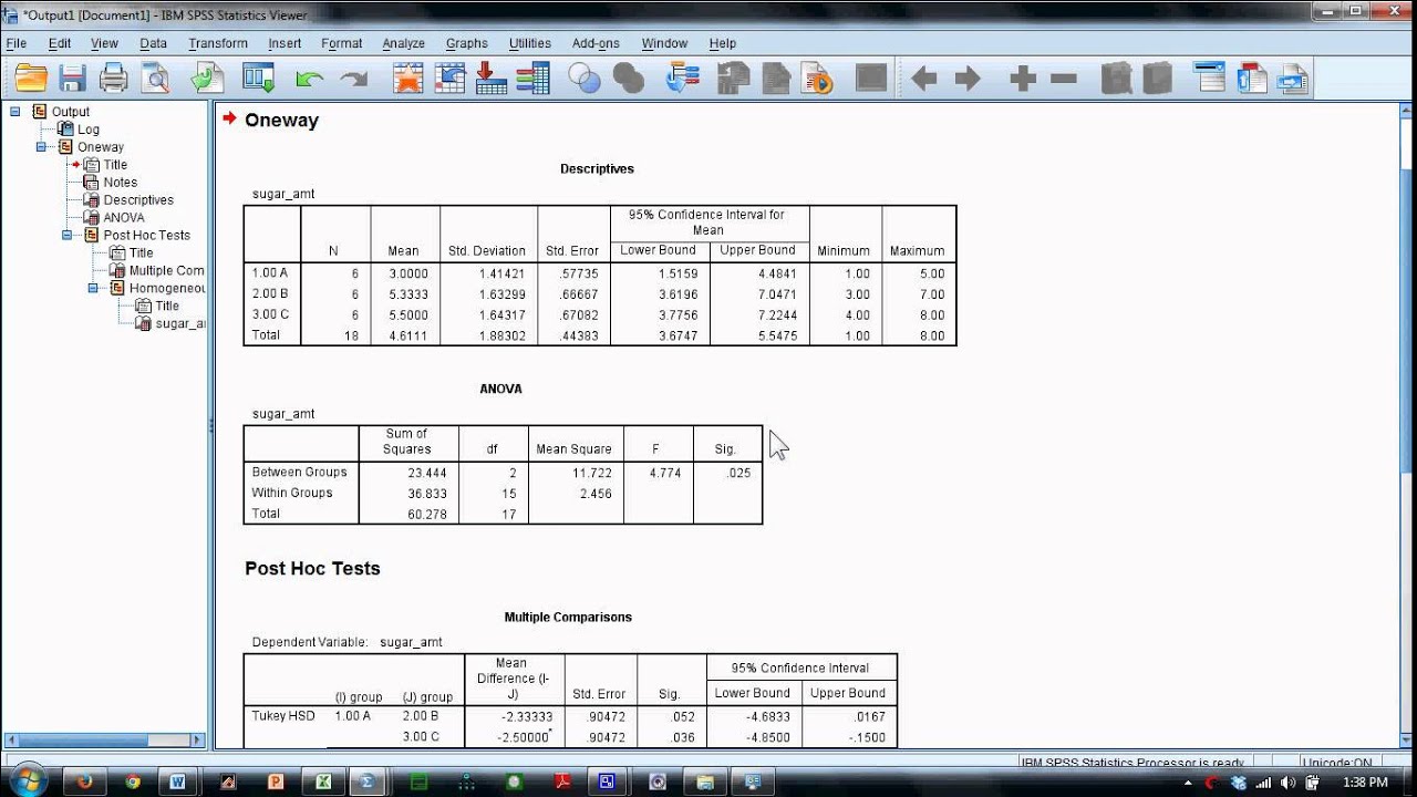 spss one way anova assignment instructions
