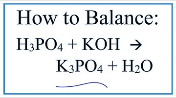 How to Balance H3PO4 + KOH = K3PO4 + H2O    (Phosphoric acid + Potassium hydroxide)