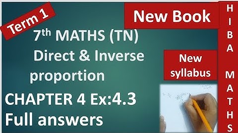 TN Samacheer 7th maths chapter 4 exercise 4.3 full answers New Book New syllabus