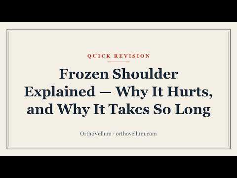 Frozen Shoulder Explained — Why It Hurts, and Why It Takes So Long — Quick Revision (exam review)