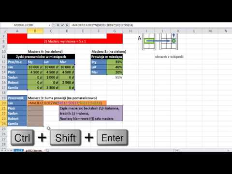 Wideo: Jak Obliczyć Macierz W Excelu