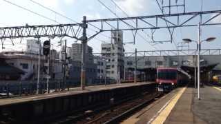 名鉄3300系(ZEROBANKラッピング編成)+3100系 3302F+3123F 新安城発車