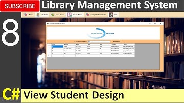 8. Library Management System in C# - View Student Design