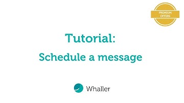 Whaller tutorial: Schedule a message