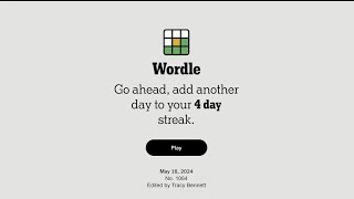 May 18, 2024 - Wordle, Connections, and Strands (The New York Times Puzzles)