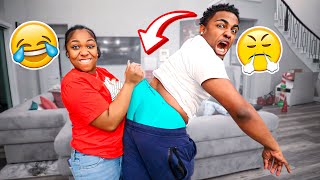 24 HOURS WEDGY PRANK ON BOYFRIEND *HILARIOUS*