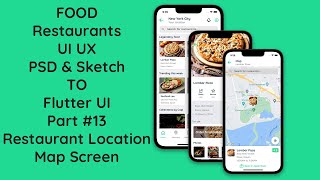 #13 Flutter Food Restaurants App | Restaurant Location Map Tutorial with Source Code [GitHub] screenshot 5