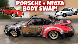 Porsche & Mazda Chassis Swap Is All Together! Building The Cheapest 911 Ever! Hot Rod Budget Build