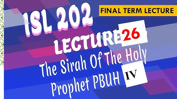 Isl202  Lecture 26_Important short question & Mcqs_FINAL TERM SHORT LECTURES