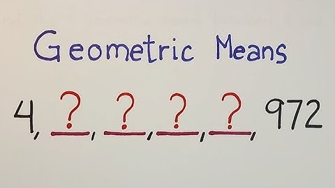 How to Find the Geometric Means? Geometric Sequence - Grade 10 Math