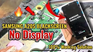 How to fix Samsung A20s Blackscreen / No display problem (Light IC Problem)💯