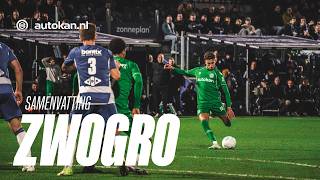 Pec Zwolle - Fc Groningen Samenvatting