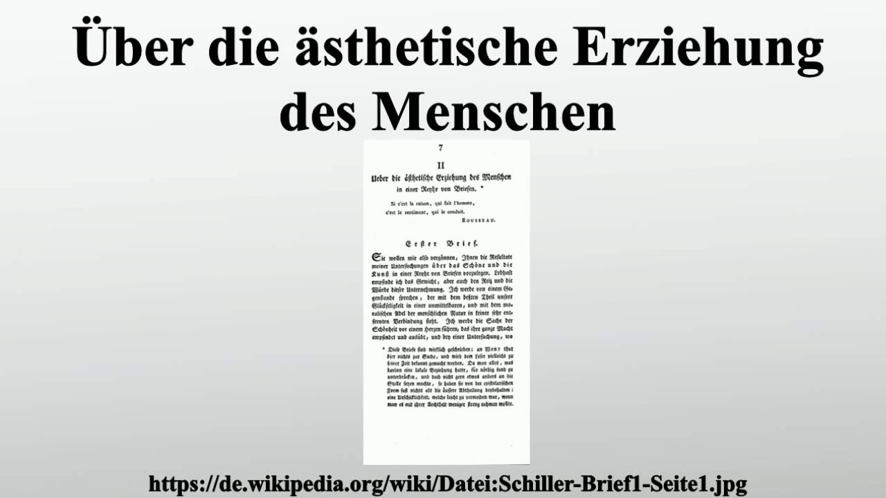 über Die ästhetische Erziehung Des Menschen www.youtube.com