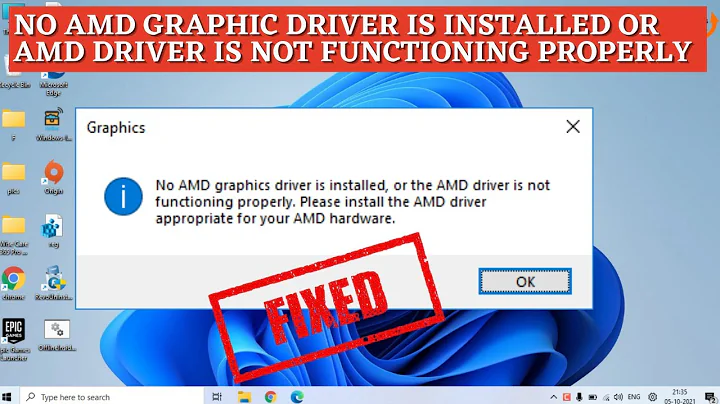 AMD | No AMD graphic driver is installed or the AMD driver is not functioning properly