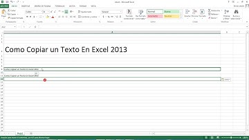Como Copiar Un Texto En Excel 2013