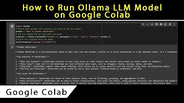 How to Run Ollama LLM Model on Google Colab