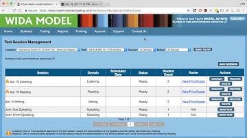 Administering a Test Using the WIDA Model Online