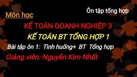 Kế toán tài chính doanh nghiệp 3: BT01_Tổng hợp ôn tập