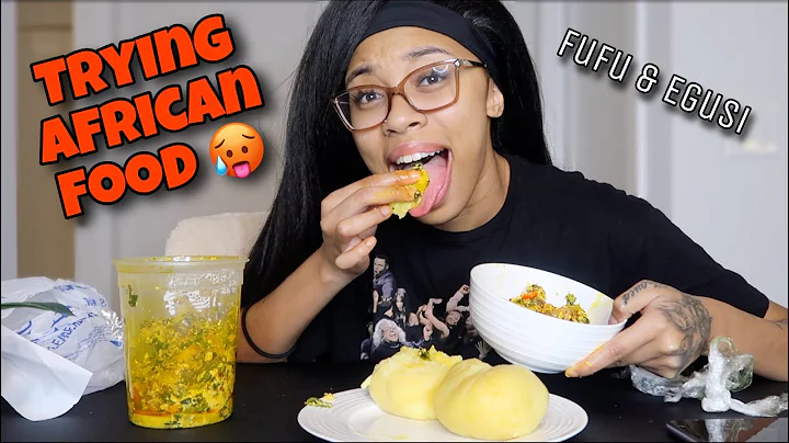 Trying AFRICAN FOOD for the FIRST TIME!! FUFU & EGUSI STEW MUKBANG
