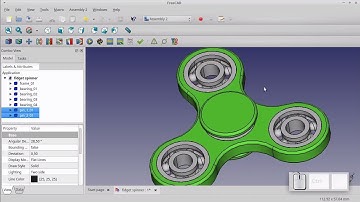 Freecad course - Assembly, example: fidget spinner