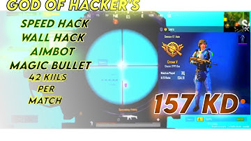 150+KD 😱 !! |AIMBOT +WALLHACK +SPEEDHACK+FLYHACK+MAGICBULLET | God of Hackers| PUBG MOBILE