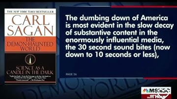 Carl Sagan - A prediction for the future year 2020 from 1995 (MSNBC).