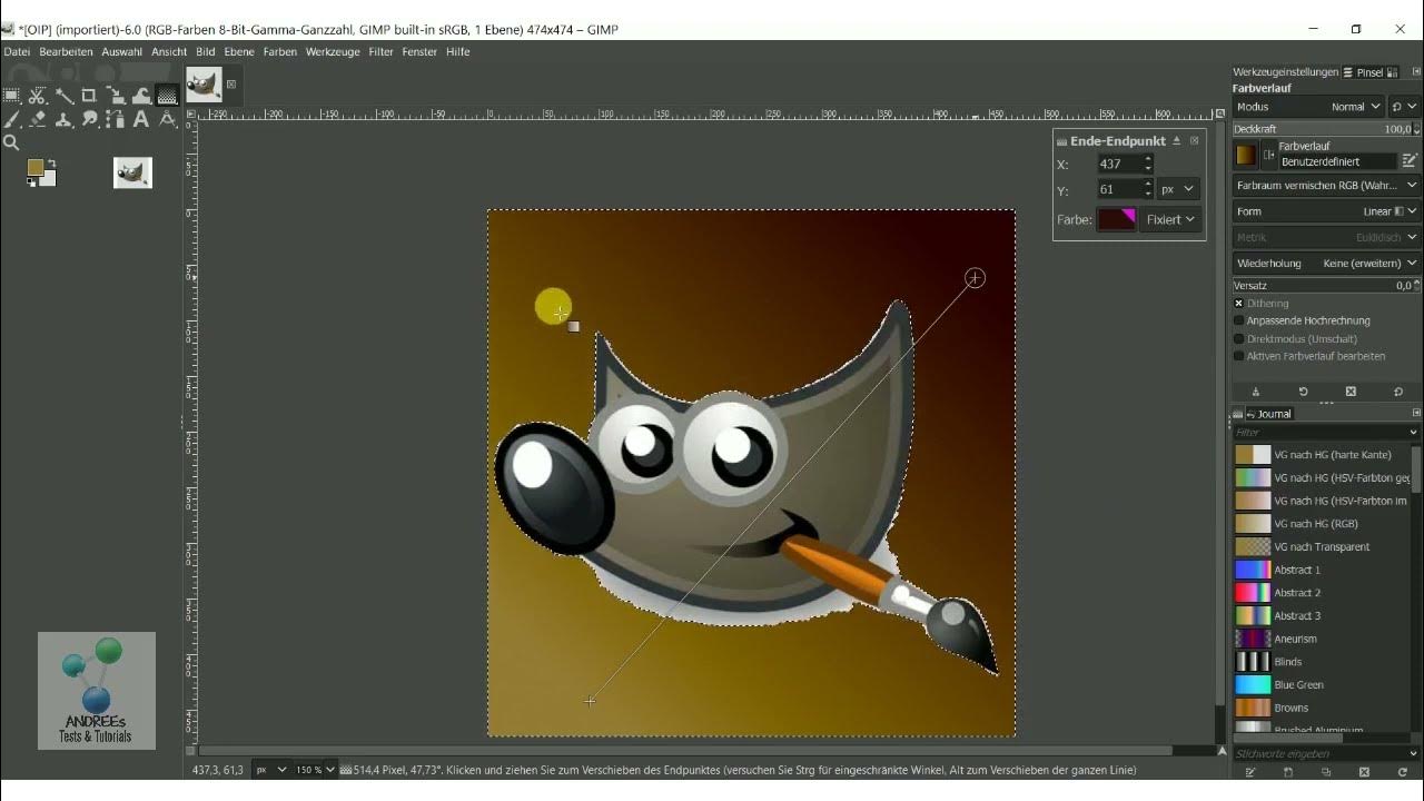 Gimp 2022 4 TOOL Schere freistellen, Hintergrund entfernen