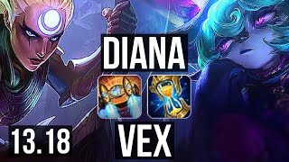 DIANA vs VEX (MID) | 3.2M mastery, 6 solo kills, 1100+ games | JP Master | 13.18