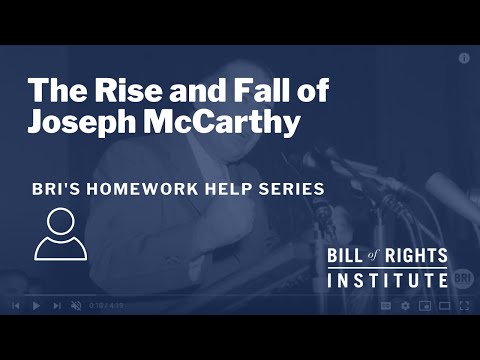 The Rise and Fall of Joseph McCarthy | BRI&rsquo;s Homework Help Series