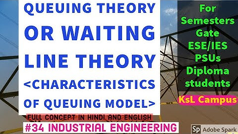 Queuing theory | waiting line theory | characteristics of queuing model 🏭🏭🏭 #industrial34