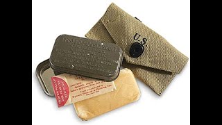 Opening a WWII Carlisle First Aid Kit