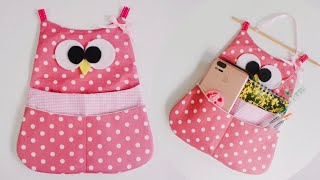 Cute Hanging Pocket Organizer Diy How To Sew Wall Hanging Storage Ideas
