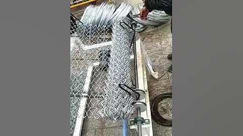 how to compact chain link fence?this machine teach you