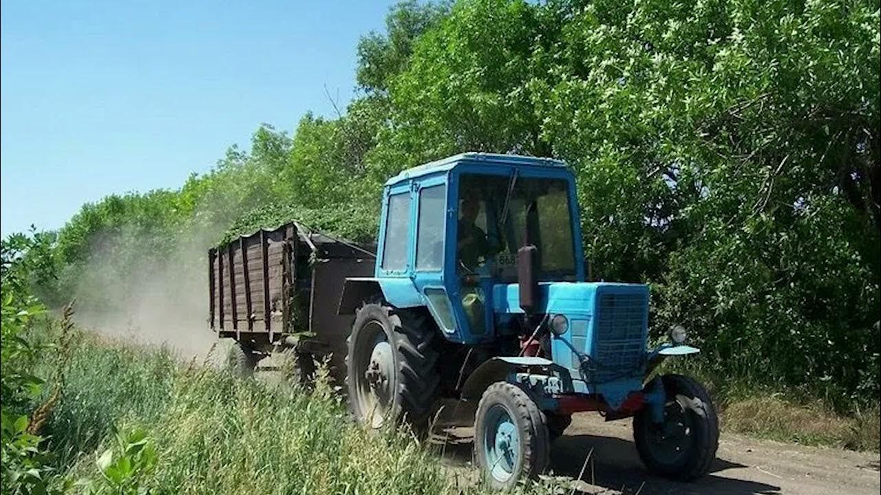 Фото трактора с телегой