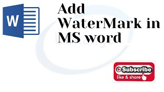 How to add  Watermark in MS Word | Add image Watermark | Add text Watermark |MS Word Tutorial Part 9