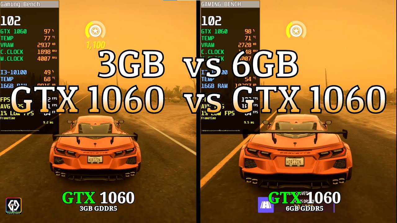 GTX 1060 (6GB) vs GTX (3GB) | More More FPS??🤔 - YouTube