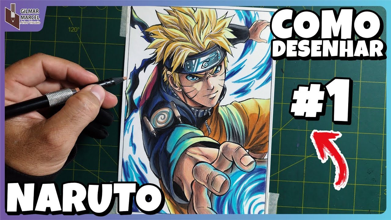 COMO DESENHAR O NARUTO AVANÇADO DE FORMA FÁCIL PASSO A PASSO #1 - YouTube